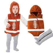 0-18M Baby Boys American Football Rugby Costume Bodysuit Stockings Sleeveless