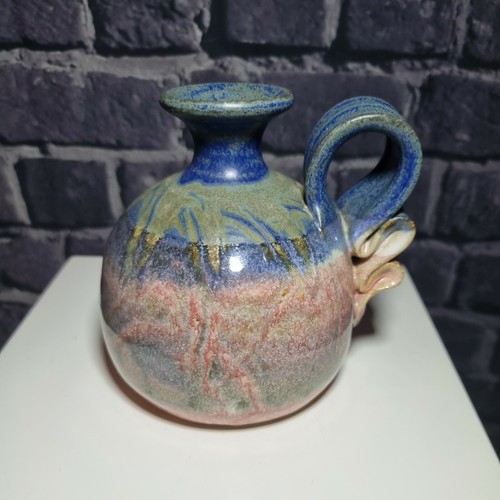 Studio pottery vase - pottery, with