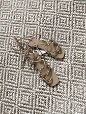 Zara Sand Beige Leather Flat