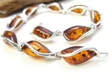 Natural Baltic Amber Sterling