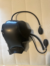 Heavy Rubber Inflatable Hood with Inflatable Gag