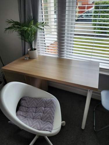 Ikea wooden office desk - office, with