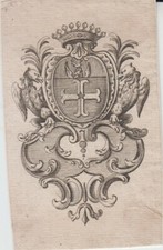 Anonymous heraldic ex-libris COLLIN (Paris, 18th century).