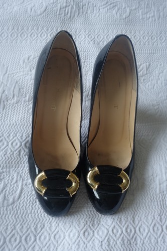 Bennett black patent - black, gold