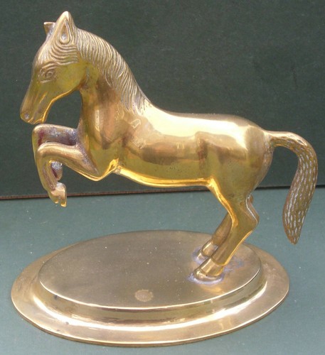 Brass figurine rearing - figurine,