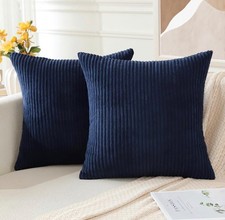 Pack of 2 Navy Blue Corduroy