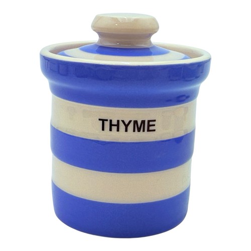 Green cornishware thyme - tg,