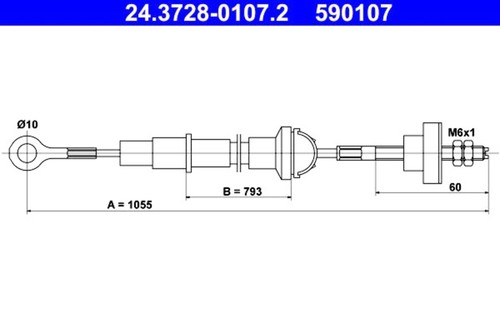 Clutch cable ate fits golf - cable,