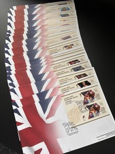 2012 PARALYMPIC GOLD MEDAL WINNER SHEETS OF 2, SET OF 34 FDC'S (E20), CAT. £125