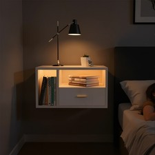 LED Floating Bedside Table