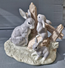 Rabbits Ceramic Ornament Trio