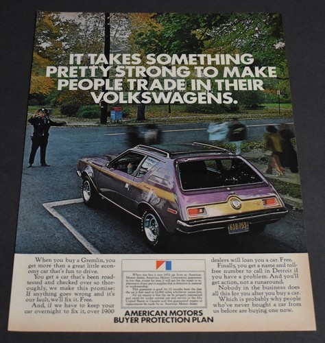 1972 print american - ad, motors
