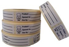 Use By Food Labels, Storage Labels, Catering Stickers 500 On A Roll 65mm x 18mm