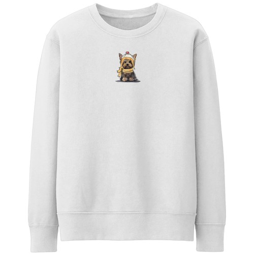 Cute winter yorkshire terrier - yorkshire,