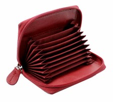 Ladies RFID Real Leather Fan