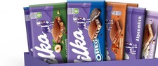 Milka Selection Gift Box, Assorted Chocolate Bars, 100 g Bars (Pack of 10 Bars)