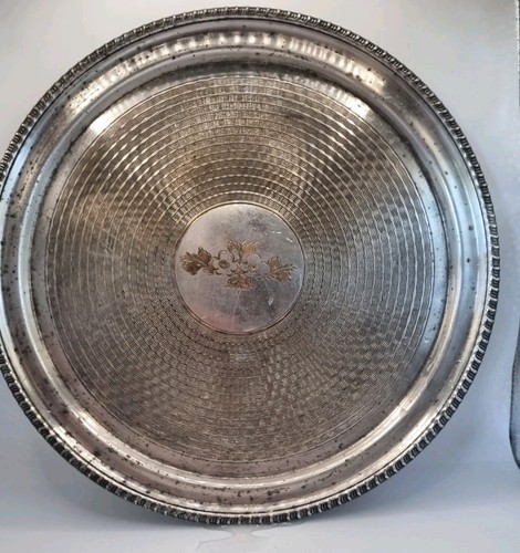 Antique silver plated platter - antique,