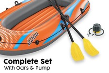 Bestway Inflatable Kondor Elite 2000 Dinghy Rubber Boat Oars with Air Pump