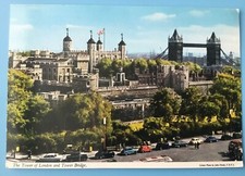 Postcard  The Tower Of London and Tower Bridge  John Hinde  Unposted