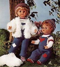 doll knitting pattern  /  Loopy Jacket Jumpsuit Jumper and cap  DK - 20 in doll