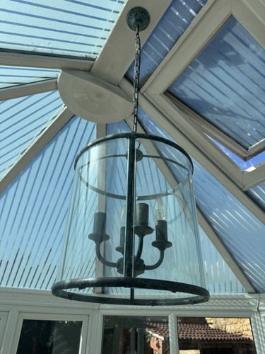 Steel ceiling light wide - steel,
