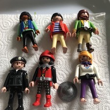 Small Selection Of SIX Vintage Play Mobile Figures, Preloved, Good Condition