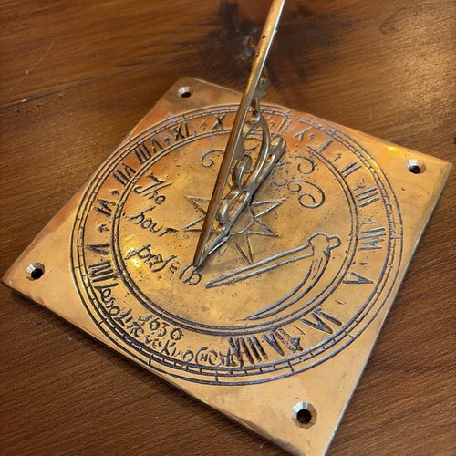 Vintage solid brass - brass, sun