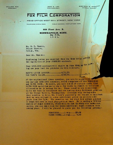 Fox film letterhead - film, may