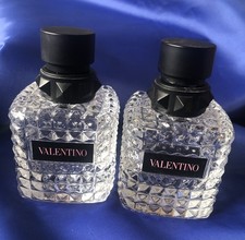 VALENTINO ROMA LADIES PERFUME BOTTLES x 2 - 50mls # EMPTY# - BORN IN ROMA