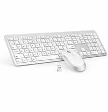 Seenda Rechargeable Wireless Keyboard and Mouse Set, seenda Ultra Slim Silent