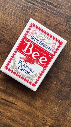 Bee poker playing cards orange - poker,