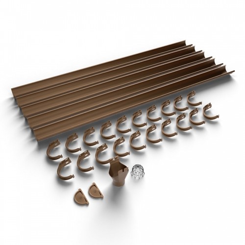 Galeco steel half round gutter - steel,