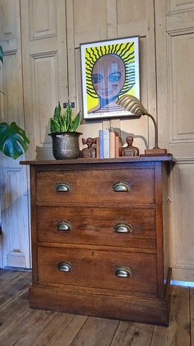 Victorian oak chest drawers - victorian,