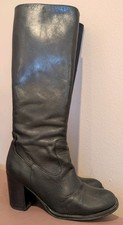 Duo Boots Black Leather Knee