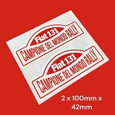 Campione  Del Mondo Rally Fiat 131 Racer Vinyl Sticker Classic CarRacing racing