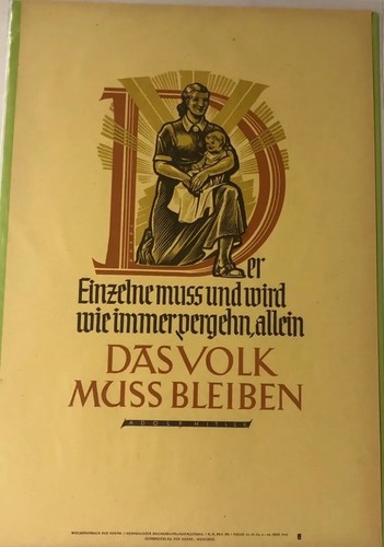 Wwii german poster - wwii, rare