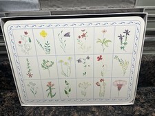 Jason Placemats (6) Flower Box Cork Back With Box 11 1/2” X 8 1/2” NICE