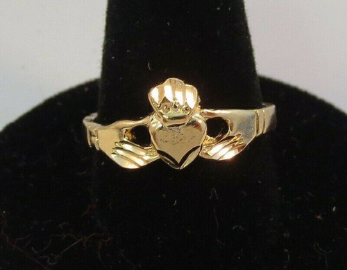 14kt gold plated claddagh - 14kt,