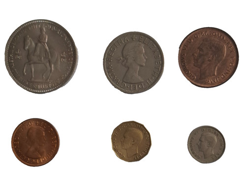 British pre decimal coin lot - british,