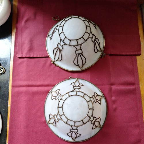 Pair tiffany style opaline - pair,