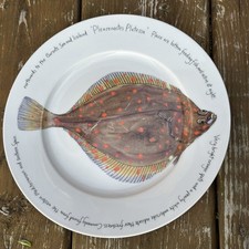 Richard Bramble Fruit De Mer Pleuronectes Platessa Jersey Pottery Dinner Plate