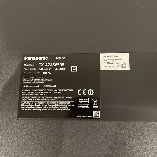 Panasonic 47as650b dnua - panasonic, tx-47as650b