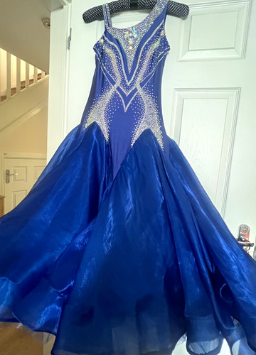 Blue ballroom dance dress - ballroom,