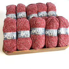 24 x Sirdar Denim Chunky Yarn Wool Red 032 100g Knitting Crochet (24)