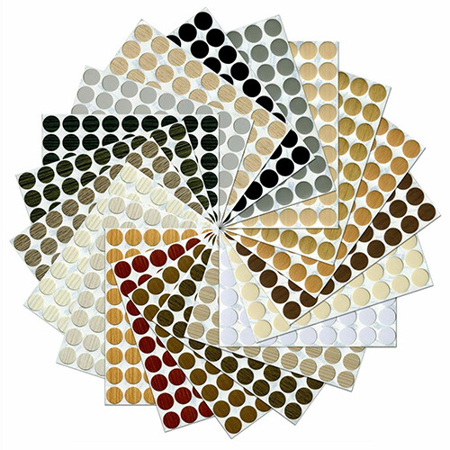 Self adhesive screw - self, caps