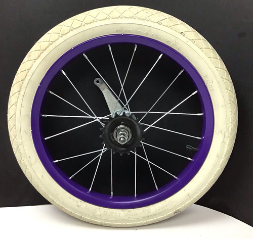 Bicycle rear purple wheel - 16",
