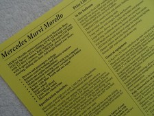 MERCEDES MURVI MORELLO Motorcaravan Price List Specification Brochure 2016.