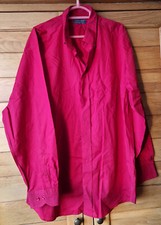 Dark Red Debenham's Casual Club Men's Shirt - Large