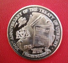 GIBRALTAR 3 POUNDS 2013 300th