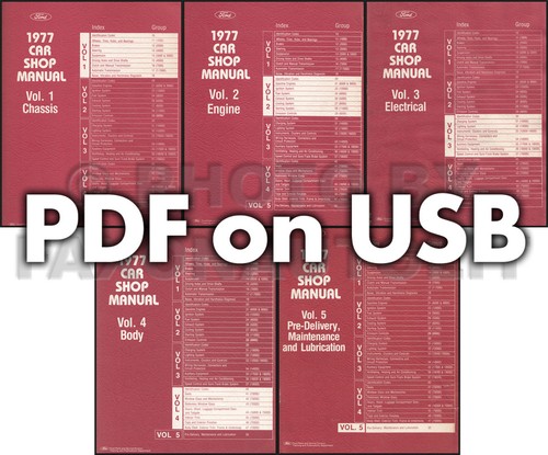 1977 ford shop manual set - manual, on